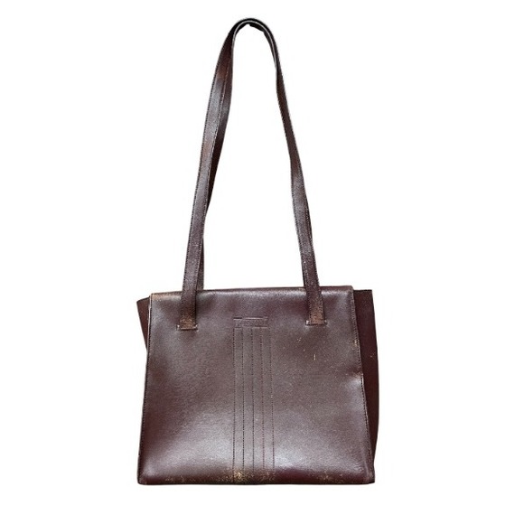 Missoni Handbags - Missoni Leather Tote Bag Burgundy Textured Stitch Shoulder Purse Womens M‎ VTG